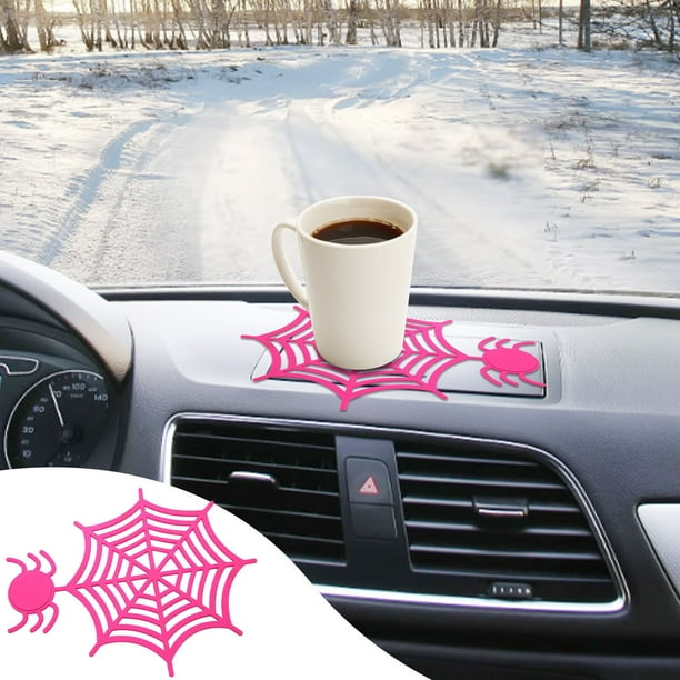 Fiudx Mantel de Telaraña, Pvc Antideslizante, Diseño de Goma Suave, Duradero y Fácil de Limpiar, Decoración para Fiestas de Halloween, para Uso En Casa y Coche, 18 X 15 Cm.