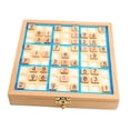 thumbnail image 3 of arctrm Wooden Sudoku Board Game Desktop Game Train Logical Thinking Ability Lightweight blue, 3 of 10