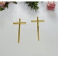 thumbnail image 1 of 12 abalorios de acr&iacute;lico delgado para tartas, confirmaci&oacute;n de bautizo, espejo dorado, decoraci&oacute;n de pastel de cruz acr&iacute;lica (4 pulgadas), 1 of 9