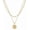Gold B, variant on Soleilie Women's Fashion Stacked Letter Necklace - 14K Gold Plated Delicate Stacked Paperclip Chain Coin Letter Necklace, Jewelry Gift, Suitable for Women, Mothers, Wives