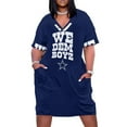 thumbnail image 1 of We Dem Boyz-vestido blanco holgado con bolsillos para mujer vestido coreano de verano, 1 of 6