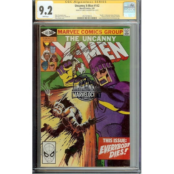 The Uncanny X-Men #142 1981 CGC 9.2 Signed Chris Claremont