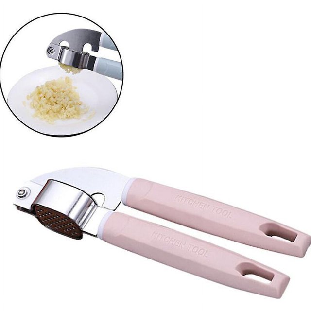 Prensa de ajo, herramienta para picar y moler nueces y semillas de acero inoxidable y prensa de jengibre - Easy Cleanpink
