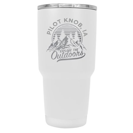 

Pilot Knob Iowa Souvenir Laser Engraved 24 oz Insulated Stainless Steel Tumbler White White.