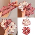 thumbnail image 2 of Elaborate Red Hair Tie for Women Hair Rings Elegant Ruched Red Scrunchies Oversized Hair Rope Hair Tie, 2 of 8