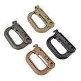 thumbnail image 1 of Mosquetón en forma de D de alta resistencia, hebilla de Montañismo con tapón para ciclismo, pesca, Camping, mochila, 4 colores, 4 Uds., 1 of 8