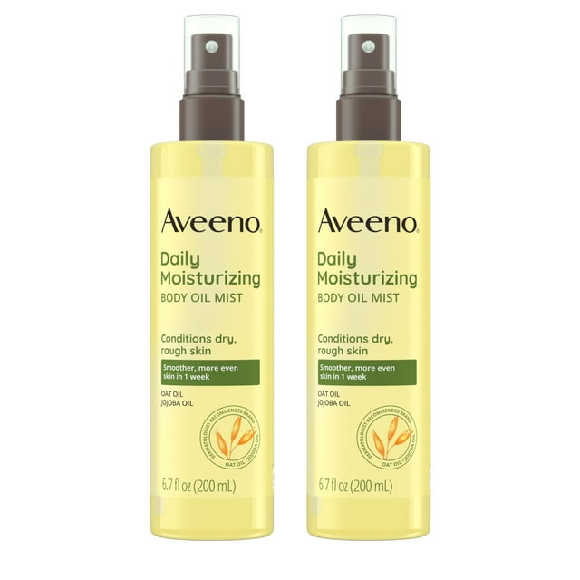 Body Oil Mist Aveeno, hidratante diario, 2 unidades de 200 ml, paquete doble
