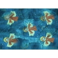 thumbnail image 1 of Ahgly Company Indoor Rectangle Patterned Dark Turquoise Green Area Rugs, 4' x 6', 1 of 6