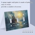 thumbnail image 4 of Dailycode Light Switch Plate Covers 2 Gang Wall Plate Plastics Outlet Covers for Kitchen Home Office Decor Steamship Sailing on Sea, 4 of 8