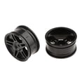 thumbnail image 3 of 4 llantas de 52 mm (2,05 pulgadas) para coches de carreras escala 1:10, color negro, 3 of 9