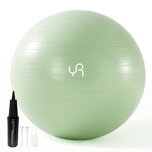 55CM YR Ejercicio Ball, Yoga Anti-explosión y Antideslizante Ball para Pilates y Fisioterapia, Verde