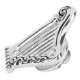 thumbnail image 1 of Brooch Pin, Stylish Harp Brooch Easy To Wear Electroplating Process  For Decoration, 1 of 8