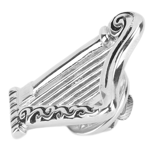 Brooch Pin, Stylish Harp Brooch Easy To Wear Electroplating Process For Decoration