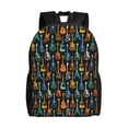 thumbnail image 1 of Kdxio Sac à Dos Résistant à l'Eau Motif Guitare Colorée pour Travail Voyage École Hommes et Femmes avec Compartiment pour Ordinateur Portable et Sangles Réglables, 1 of 8