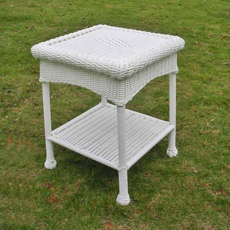 International Caravan Madison Wicker Resin Patio Side Table International Caravan Madison Wicker Resin Patio Side Table