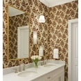 thumbnail image 3 of S4Sassy Peel & Stick Vinyl Wallpaper, Botanical Floral Wall Paper Contact Paper Waterproof - Beige, 25"X 360", Removable Asian Style Covering For Home Decor In Bedrooms & Living Areas, Cabinets, 3 of 4