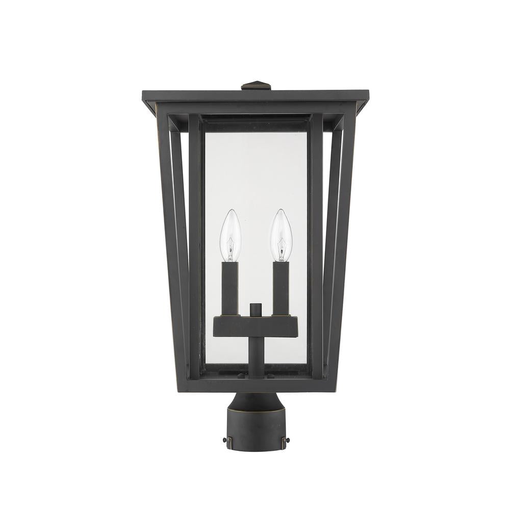 2 Light Outdoor Post Mount Lantern In Craftsman Style 14.25 Inches Wide By 101.5 Inches High Z-Lite 571Phbr-Orb