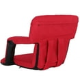 thumbnail image 4 of WDZS Stadium Seats with Back Support for Bleachers – Wide Bleacher Chairs with Thick Padded Cushion, Armrests, Side Pockets, & Shoulder Straps – Portable Seat Chair for Sports Events,Red, 4 of 15