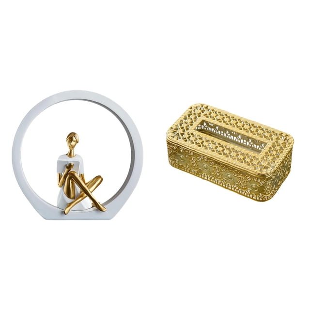 Elegante Figura Abstracta De Niña, Porta Pañuelos, Estatua Para Dormitorio, Baño, Mesa, Centro De Mesa, Estantería, Decoración De Casa De Campo, Restaurante