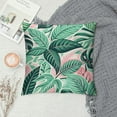 thumbnail image 2 of GOSMITH Decorative Pillowcase Tropical Leaves Summer Palm Leaf Hawaii California Tree Jungle Satin Throw Pillow Covers Tropical Green Plant Throw Pillows Cover for Couch Sofa Bed, 2 of 5