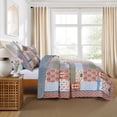 thumbnail image 5 of 3 Pcs Bohemian Style Patchwork Quilt Bedding Set, Soft & Colorful, with Matching Pillow Shams, 5 of 11