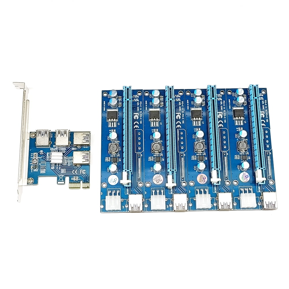 GoolRC PCI-E X1 to PCI-E X16 Adapter PCI-E Converter Expansion with 4 ...
