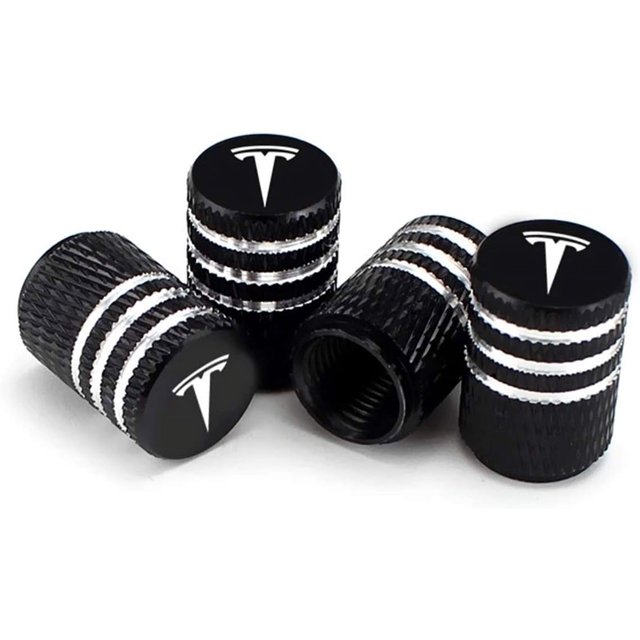 Tapón de válvula de rueda negro compatible con T