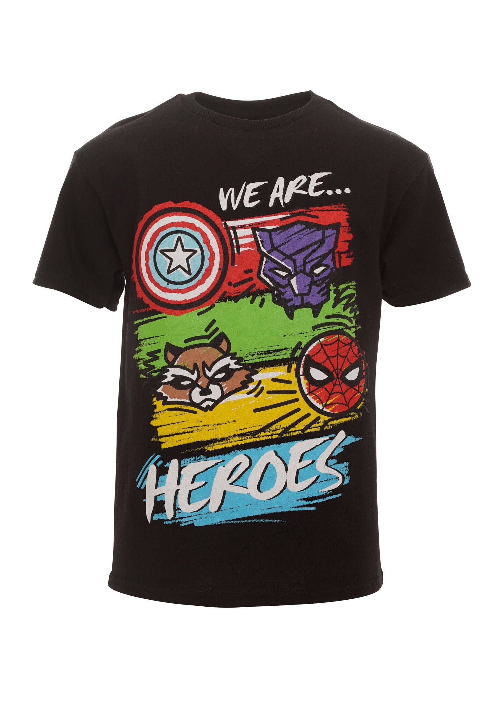 Marvel Avengers Spider-Man Iron Man Captain America Little Boys 3 Pack T-Shirts Toddler to Big Kid