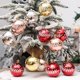 thumbnail image 5 of piezas de adornos de bolas de Navidad de 6 cm, adornos de plata, dorados y rojos, decoración para árbol de Navidad para fiesta de Navidad 2025, 5 of 5