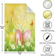thumbnail image 5 of Colorful Eggs Yellow Kitchen Tea Towels Set of 4 Absorbent Hand Dish Towels, Easter Butterflies Flowers Dishcloths Lint-Free 18x28 Inch Fast Drying for Cooking Baking Home Clean, 5 of 7