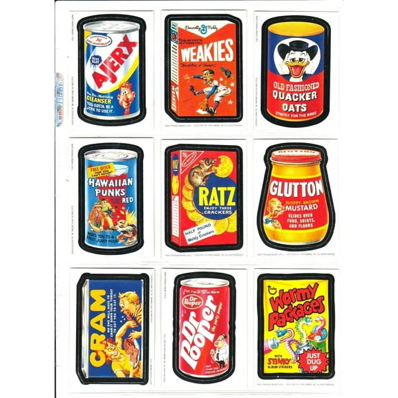 Topps Wacky Packages Complete Set Refrigerator Magnets (Count 9)