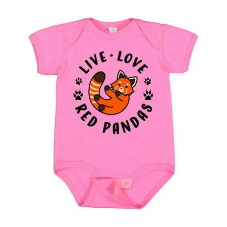 

Inktastic Live Love Red Pandas Gift Baby Boy or Baby Girl Bodysuit