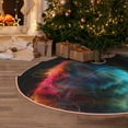 thumbnail image 5 of Xecao Neon Spectrum Cat Portrait Pattern Christmas Tree Skirt Round Xmas Tree Mat Base Cover for Holiday Home Decorations-36", 5 of 6