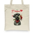 thumbnail image 2 of Happy Valentine's Day Cane Corso holding flowers Canvas Tote Bag Italian Mastiff Dog Lover Gifts Idea Reusable Shopping Grocery Bag - 03005, 2 of 5