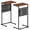 Rustic Brown, variant on C Shaped Slide Under Sofa Side Table With Storage Bag Multifunctional End Table For Home Use