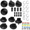 thumbnail image 1 of Walmine Burner Knob Kit Stove Knobs KN002 with Inserts Kit Replacement for Whirlpool, Replaces AP5641247 RK103, 1 of 4