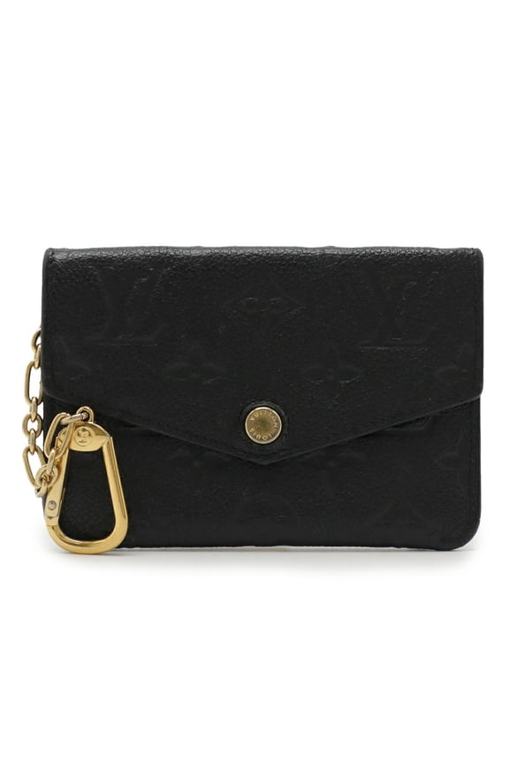 Pre-Owned LOUIS VUITTON Monogram Empreinte Pochette Cl Coin Case Wallet Purse Noir Black...