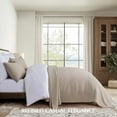 thumbnail image 5 of EVERGRACE Cotton Gauze King Bedspread, Ultra Soft Prewashed Pick Stitch Matelassé Coverlet, Lightweight Textured Oversized King Quilt Bedding Set for All Season, with 2 Shams, Khaki Tan, 5 of 8