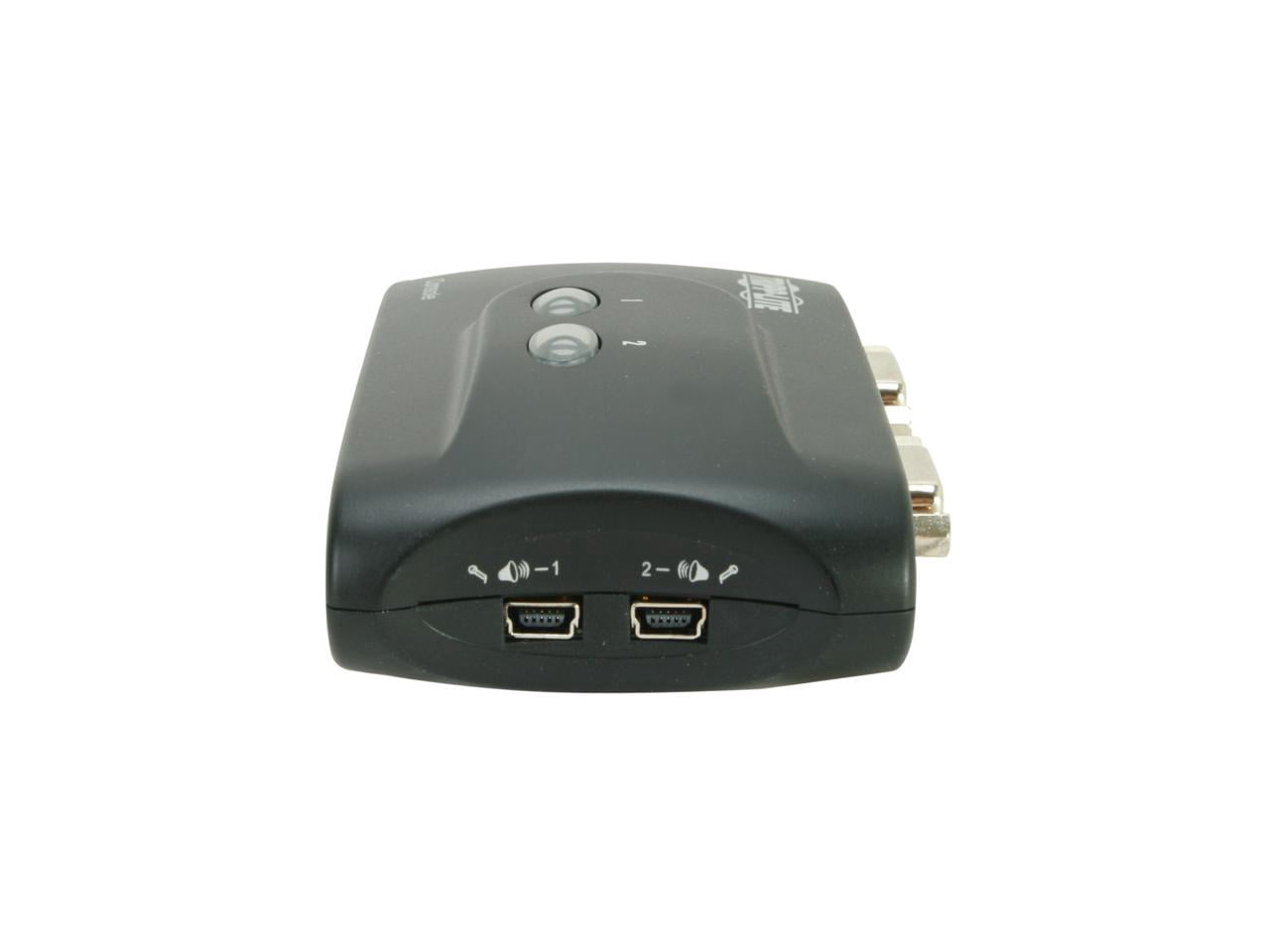 Tripp Lite 2-Port Compact USB KVM Switch w/Audio and Cable