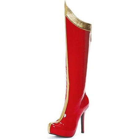 Super Hero Red Thigh High Women's Boots