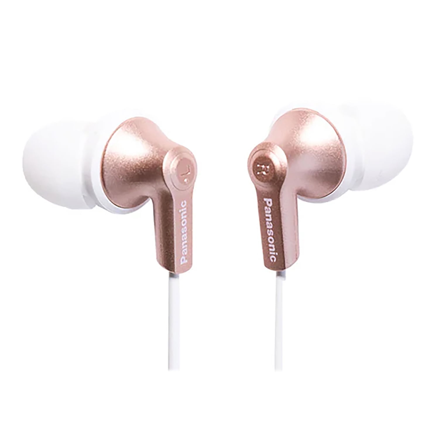 Panasonic ErgoFit Earbud Headphones with Microphone and Neodymium Drivers, RP-TCM125 (Gold), RP-TCM125-N