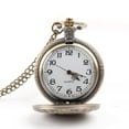 thumbnail image 1 of Thin Chain Embossed Women's Rose Pocket Watch (Bronze), 1 of 1