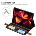 thumbnail image 5 of Case for Samsung Galaxy Tab S9 Ultra/S8 Ultra 14.6",Decase Premium Tri-Fold Protection Stand Wallet Tablet Shell Handbag With Crossbody Strap,for 14.6" Samsung Tab SM-X910/X916/X900/X906 - Coffee, 5 of 6