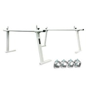 AA-Racks APX25 Extendable Aluminum Pickup Truck Ladder Rack (No drilling required) - White (APX25-WHT)