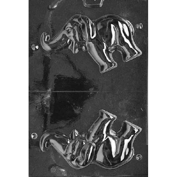 Grandmama's Goodies A096 3D Elephant Chocolate Candy Soap Mold with Exclusive Molding Instructions
