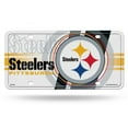 thumbnail image 2 of Plaque d'Immatriculation en Métal Design Cercle Blanc Pittsburgh Steelers, 2 of 2