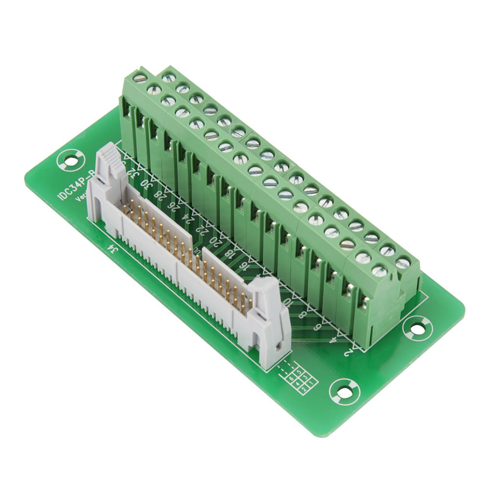 IDC40P 40Pin Male Header Breakout Board Terminal Block Connector PLC Interface with Bracket Suitable for PLC Mitsubishi Servo and DIN rail mount. 