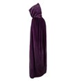 thumbnail image 2 of Zando Purple Cloak with Hood Kids Hooded Cloak Cape Velvet Cloak Cape with Hooded for Family Party 80 cm, 2 of 4