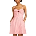thumbnail image 1 of Vestido ajustado y acampanado a Rayas Speechless rosa mediano, 1 of 2