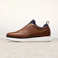 thumbnail image 3 of Zapatillas de Vestir MaxFlex Wingtip para Hombre Bruno Marc Marrón Talla 9.5, 3 of 8